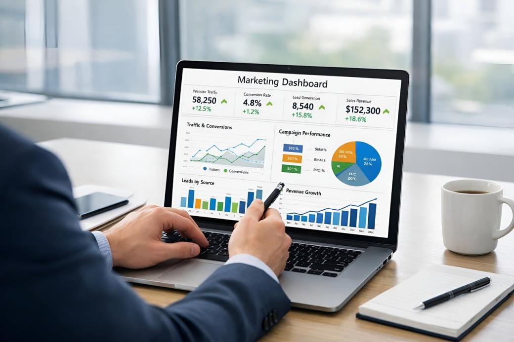 digital marketing analytics dashboard team